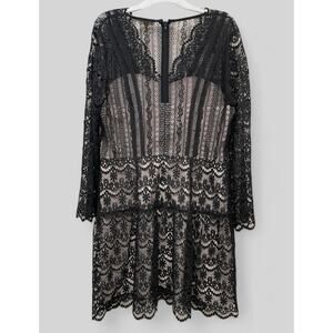 Mika Mindel Black Lace Dress Whimsygoth XL Formal Glam Cocktail Vintage looking